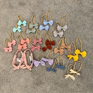 Colorful Headband Bow Set for Twin Girls